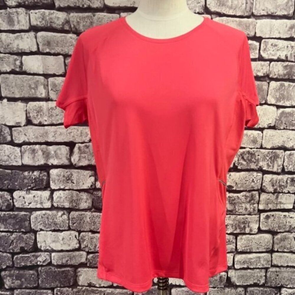 Izod Cool FX Pink Short Sleeve Crew Neck Top Size XL